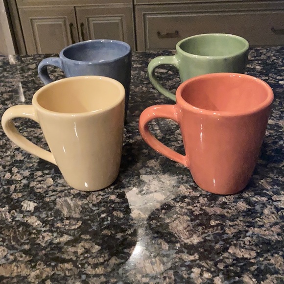 POTTERY BARN SAUSALITO AUTUMN TONE COFFEE MUGS